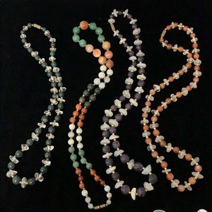 2/$15 - Vintage Stone and glass bead necklaces